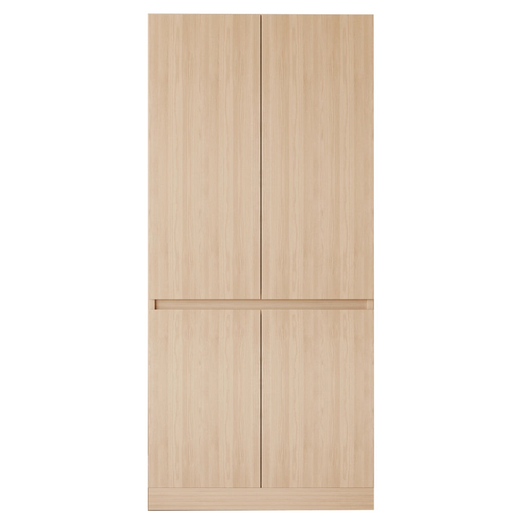 Armadio a due ante 70 x 40 x 170 cm in legno colore naturale; con ampio spazio interno