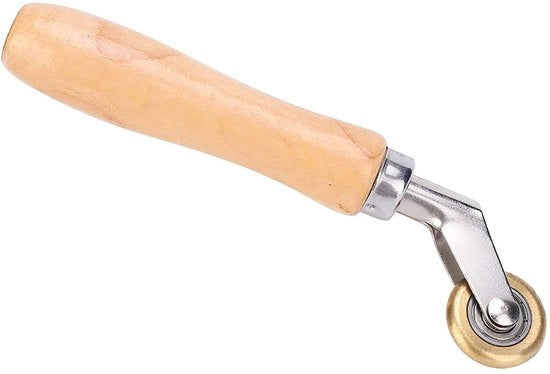 Maniglione a rullo manuale - Manubrio in metallo/legno - Membrana impermeabile all'acqua - Precisione angolare - Costruzione duratura - Rullo a mano