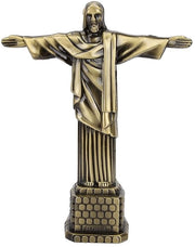 Statua di Cristo in bronzo - Decorazione per ufficio - Dimensioni 18,5 cm