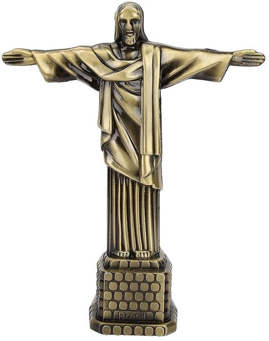 Statua di Cristo in bronzo - Decorazione per ufficio - Dimensioni 18,5 cm