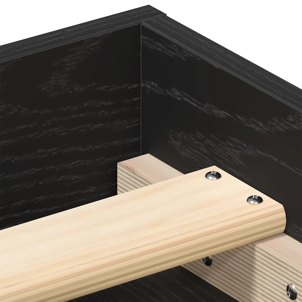 Giroletto senza Materasso Rovere Nero 120x200 cm Truciolato