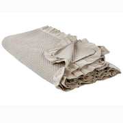 Copriletto in cotone tortora 220 x 240 cm con balza decorativa Camera da letto