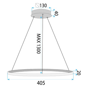 Lampada A Sospensione Lhj004-cp 40 Cm Brush Gold
