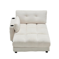 Poltrona Palm - Xylo - Cuscini rigati, portaoggetti, reclinabile, beige