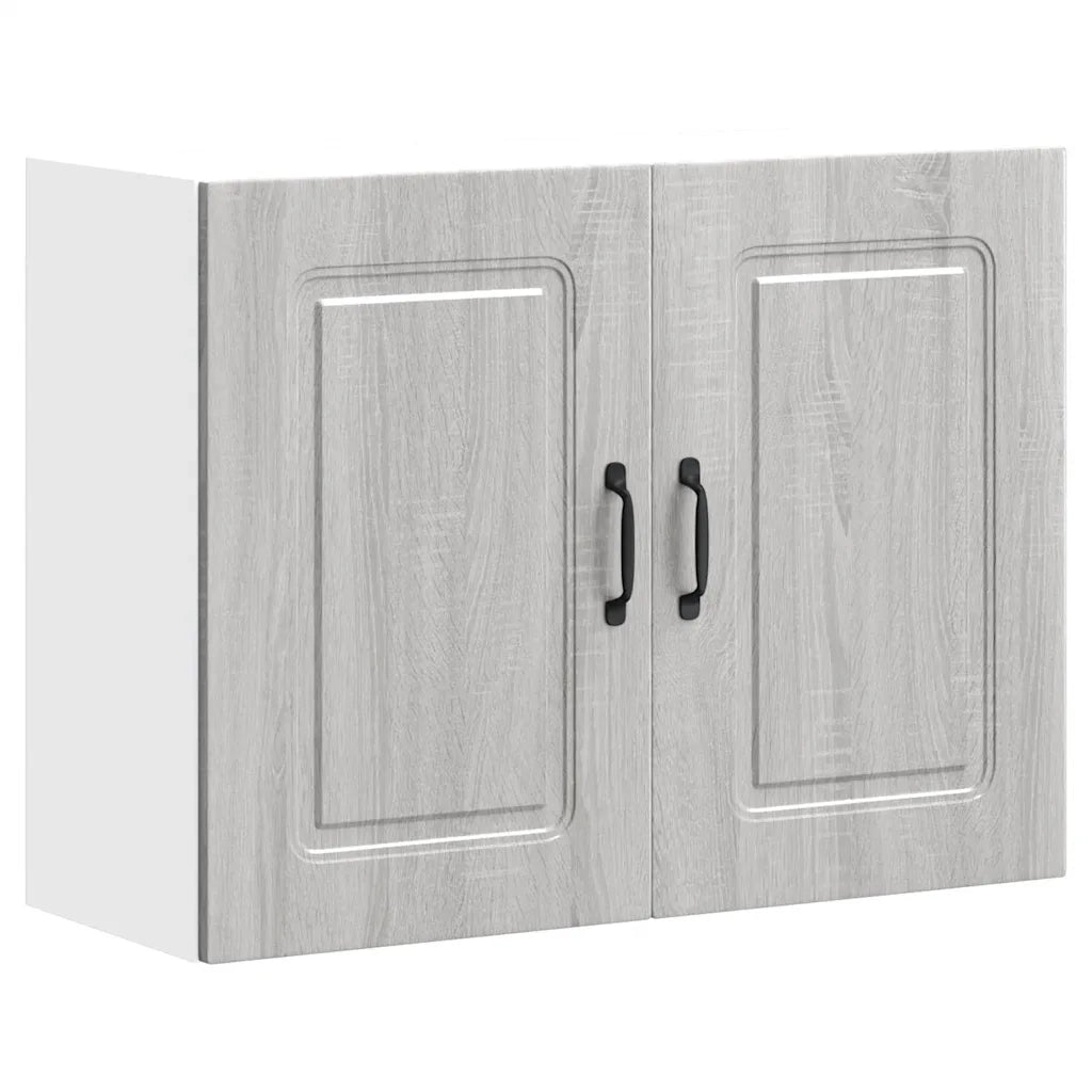 Pensile da cucina Kalmar 80 x 31 x 60 cm ampio spazio contenitivo stile contemporaneo legno composito grigio 02_0049998
