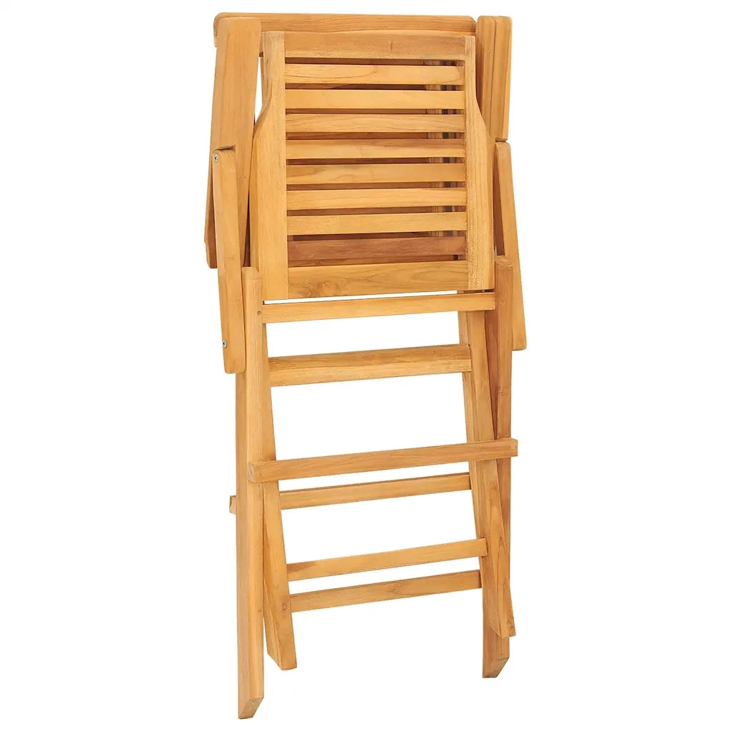 Sedie da Giardino Pieghevoli 4pz 56x63x90cm Legno Massello Teak