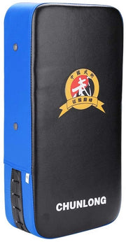 Piumone di allenamento shockassorbente - pelle in PU - cinturino di chiusura - piumone per allenamento di gambe - pannello di allenamento thailandese - esercizi di Taekwondo/Sanda - manubrio con design a staffa - pannello di kick