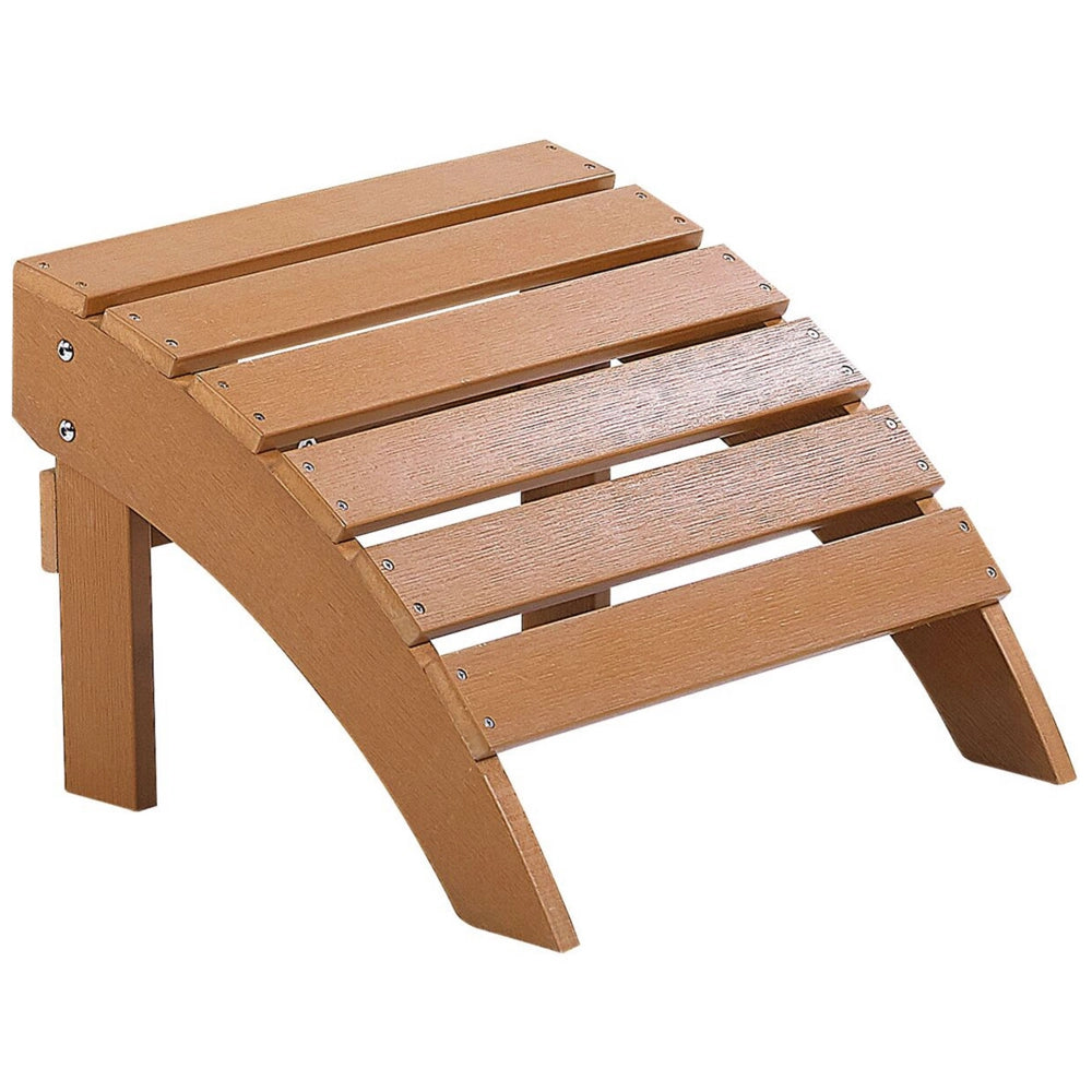 Poggiapiedi da giardino in legno chiaro in plastica legno resistente agli agenti atmosferici a doghe in stile moderno