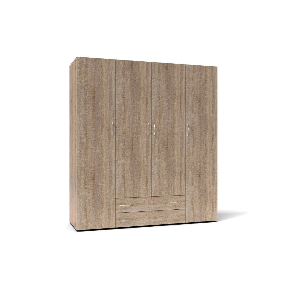 Armadio 4 ante e 2 cassetti rovere sonoma Seba4 160x51,6x177h