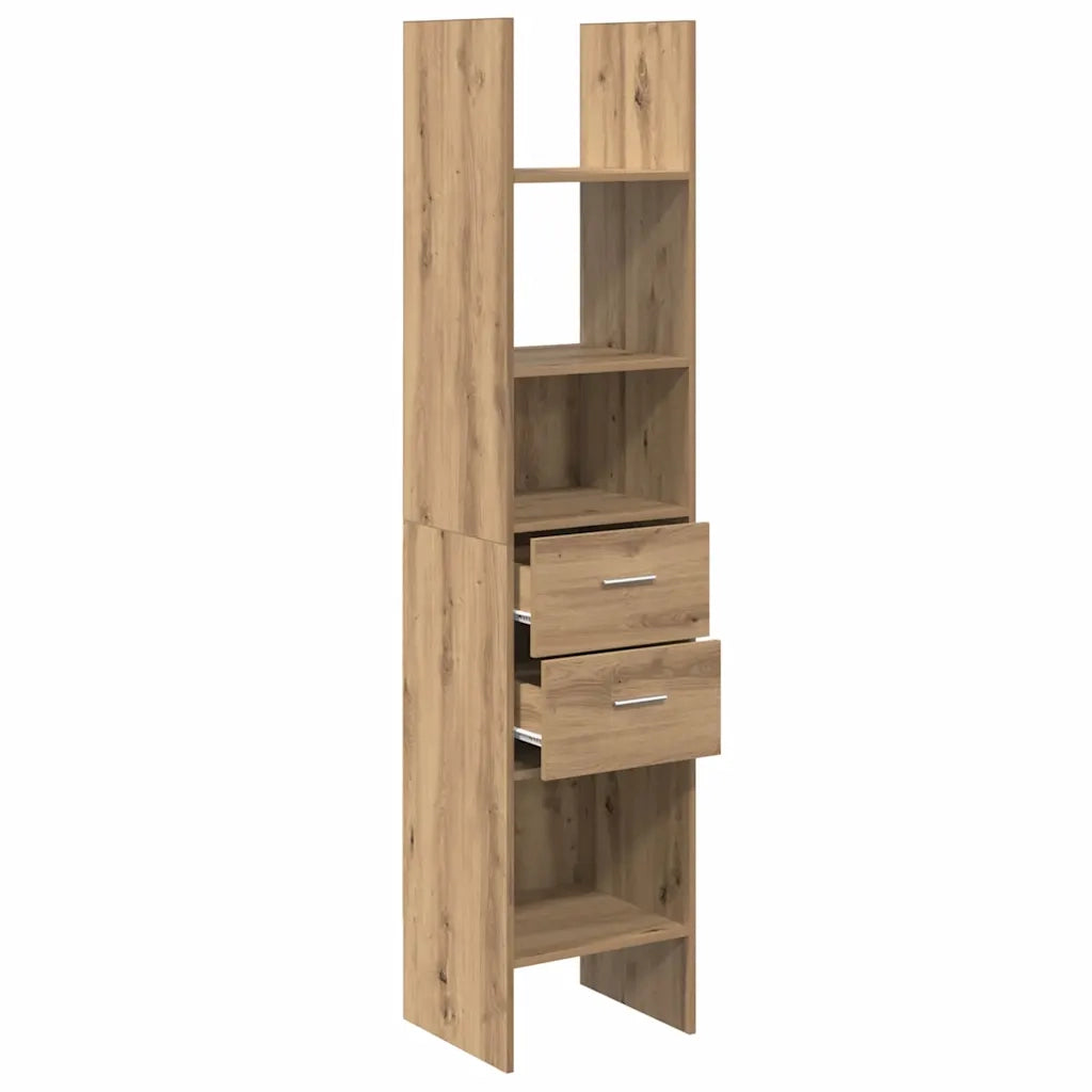 vidaXL Armadio per Libri rovere artigianale 40 x 35 x 180 cm
