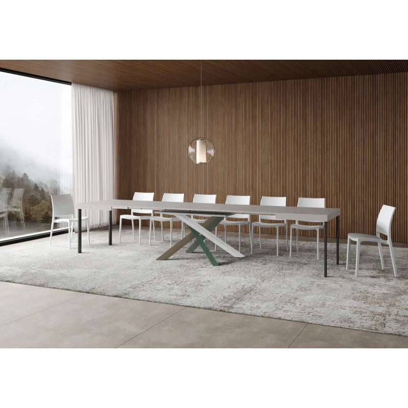 Tavolo allungabile 140/400x90 cm Volantis telaio Multicolore 4/A - Cashmere