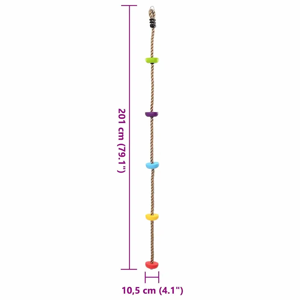 Fune da arrampicata Multicolore 10,5 x 10,5 x 201 cm Poliestere CFW8450883