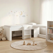 Letto alto per bambini con scrivania Bianco 98.5 x 200 cm 3423454