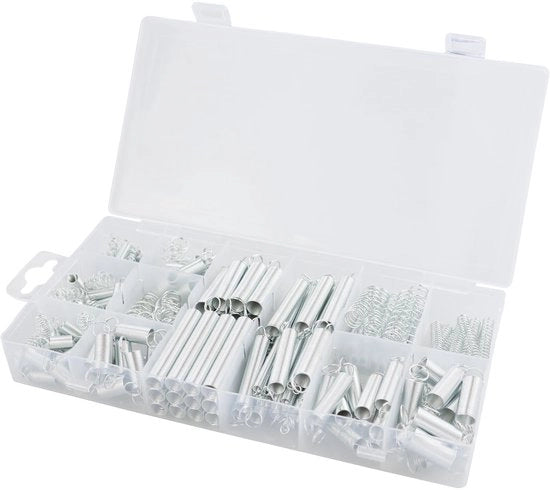 Set di assortimento 200 pezzi - Acciaio inossidabile - Molla di compressione/Molla di acciaio - Molla di torsione/Molla di oscillazione - Scatola di conservazione - Materiali di alta qualità