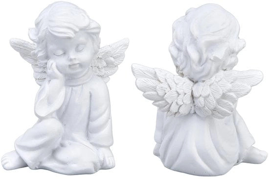 Angeli da Giardino - Standbeeld di Angeli - Decorazione Moderna - Piccoli Angeli - Decorazione Religiosa - Adatto per Interno