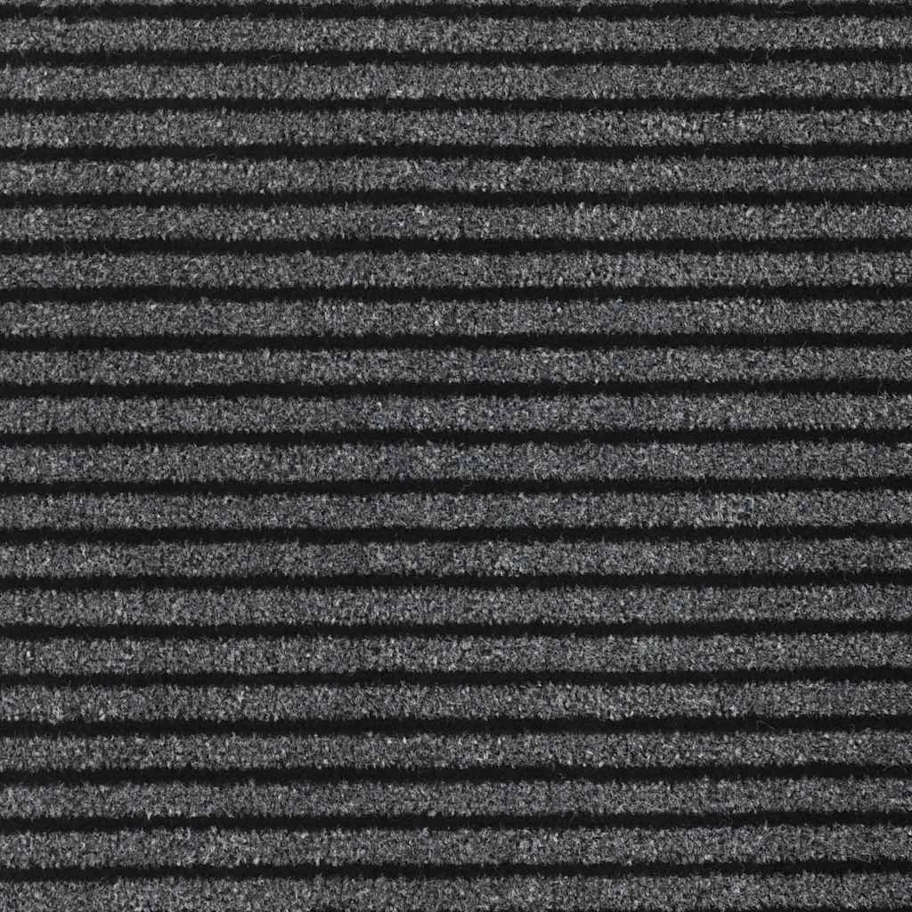 Zerbino flessibile e antiscivolo a righe per uso interno ed esterno 115 x 200 cm PP nero 02_0058143