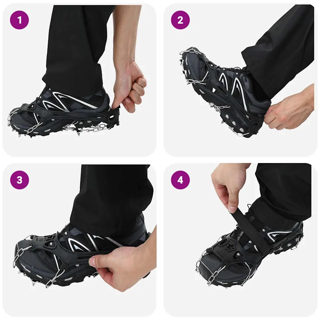 Artigli di ghiaccio per scarpe Nero S CFW9883293