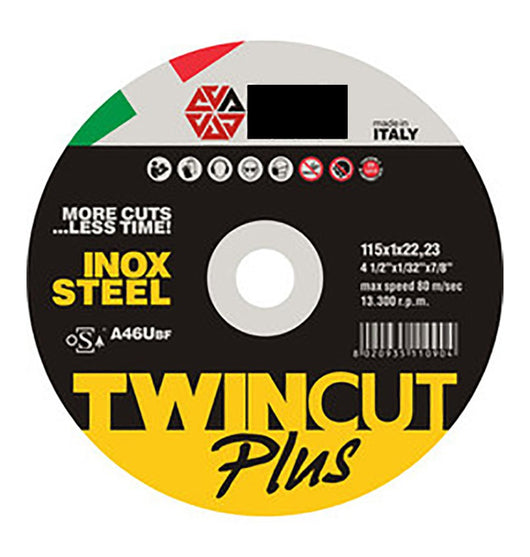 50pz abrabeta disco ferro twin cut plus diametro 115x1,0 cod:ferx.38727