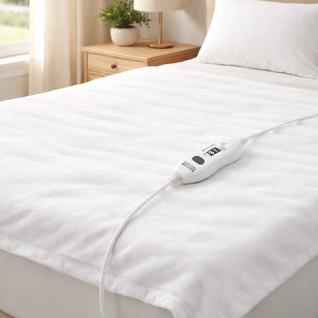 Coperta Termica con Telecomando Singola Anallergica Termocoperta 3Funzioni 60W Lavabile