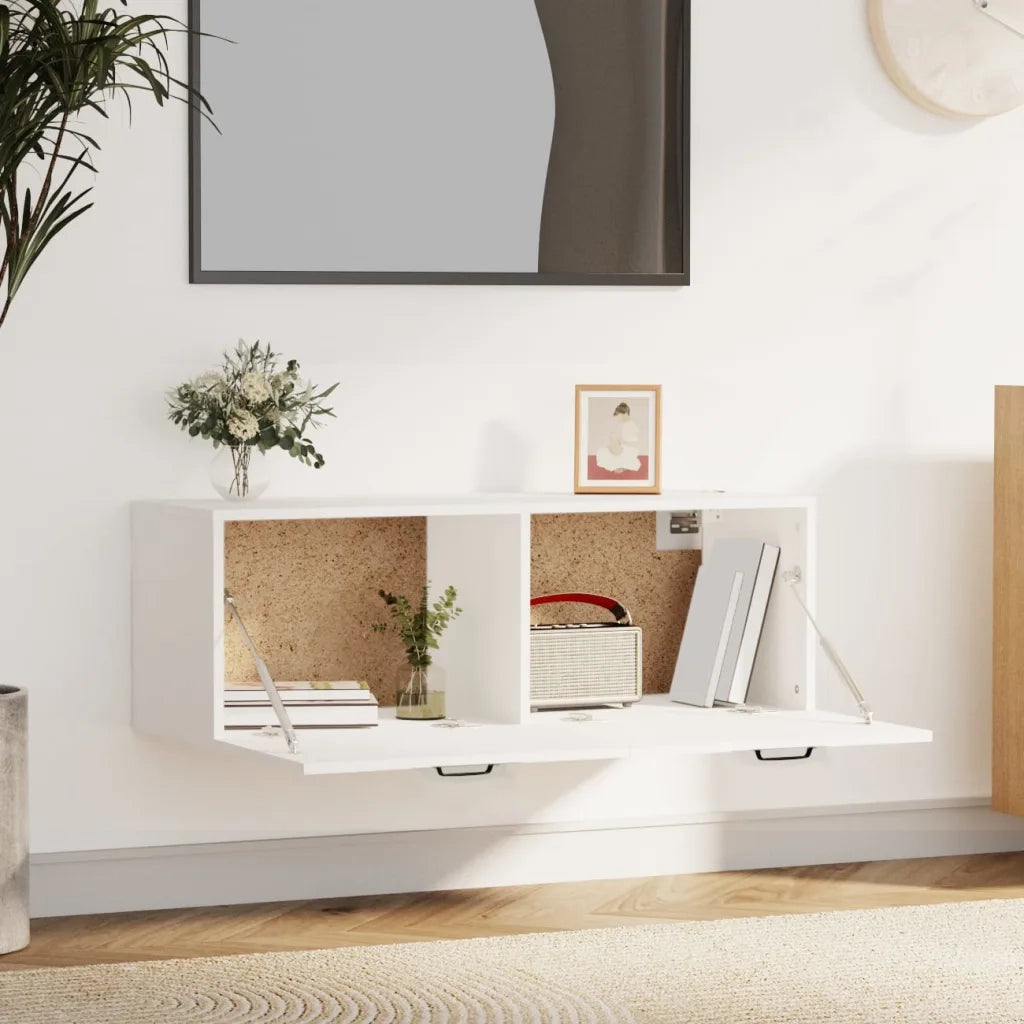 Mobile Pensile Bianco 100x36,5x35 cm Legno Multistrato 812951
