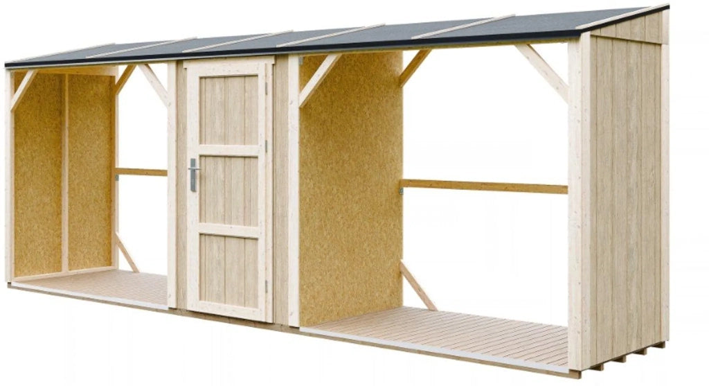 TIMBELA M986 Legnaia Doppia con Ripostiglio 6,49 m²
