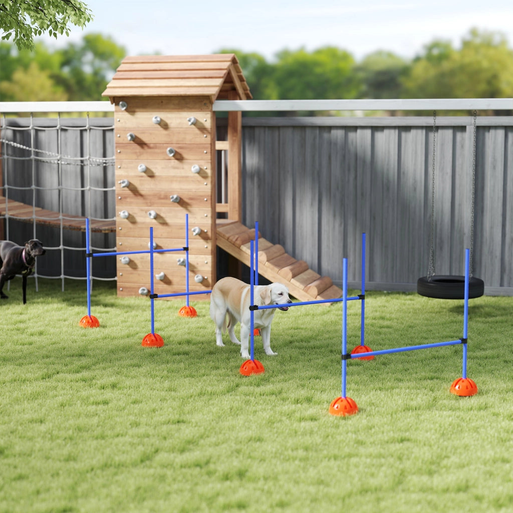 Set Agility per Cani con 4 Ostacoli e Borsa Trasportabile ¨C Minimal ¨C Blu