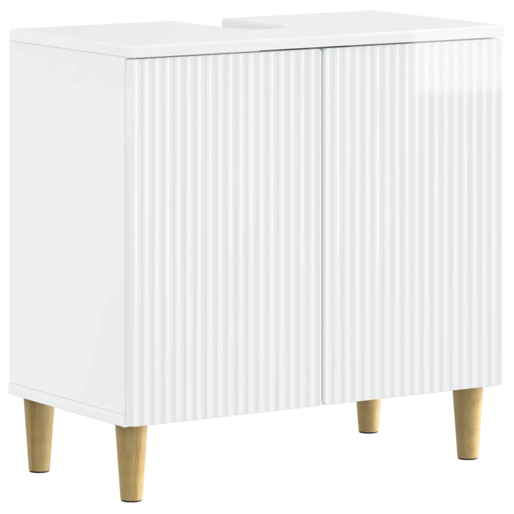 Armadio per Lavabo da Bagno ARNHEM Bianco Lucido 896569