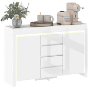 Buffet con cassetti e ante ¨C zephmum ¨C 120x34x80 cm bianco lucido