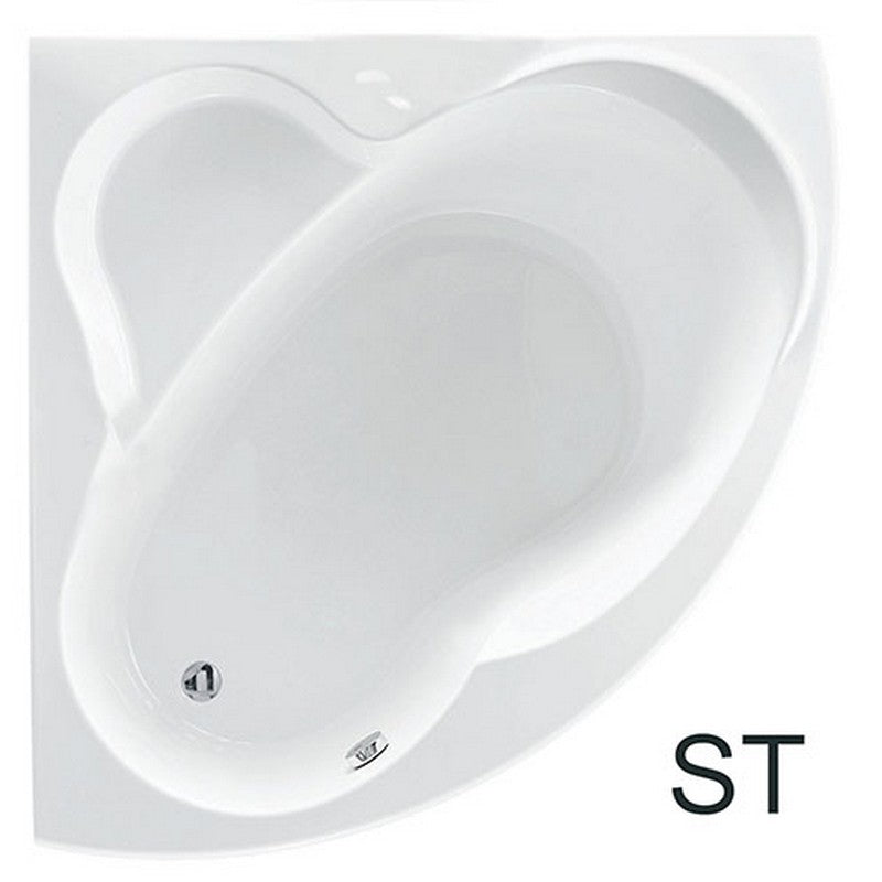 Vasca 135 x 135 cm angolare simmetrica semicircolare serie Una con telaio