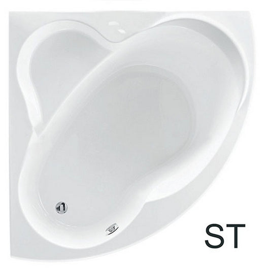 Vasca 135 x 135 cm angolare simmetrica semicircolare serie Una con telaio