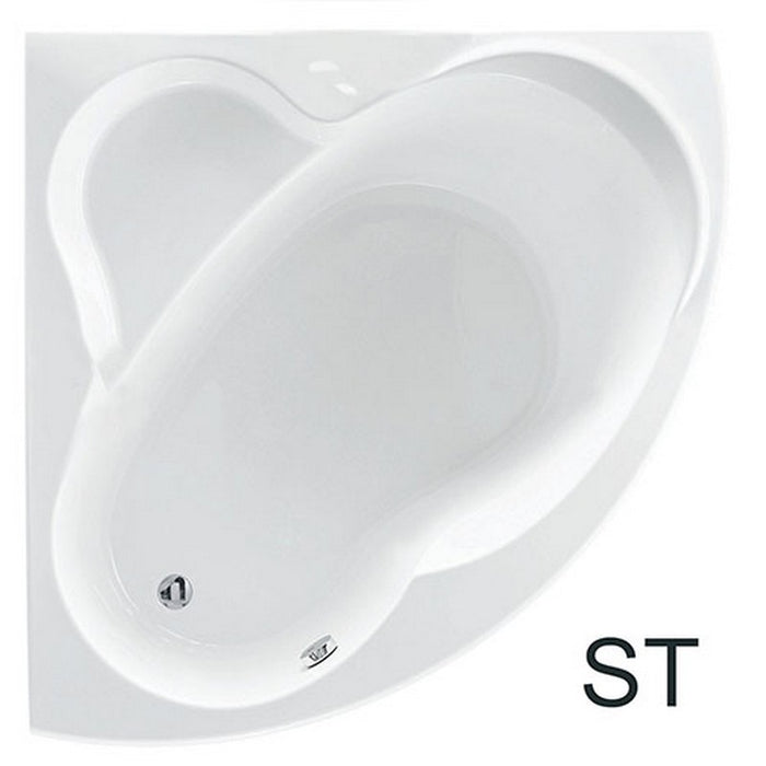 Vasca 135 x 135 cm angolare simmetrica semicircolare serie Una con telaio