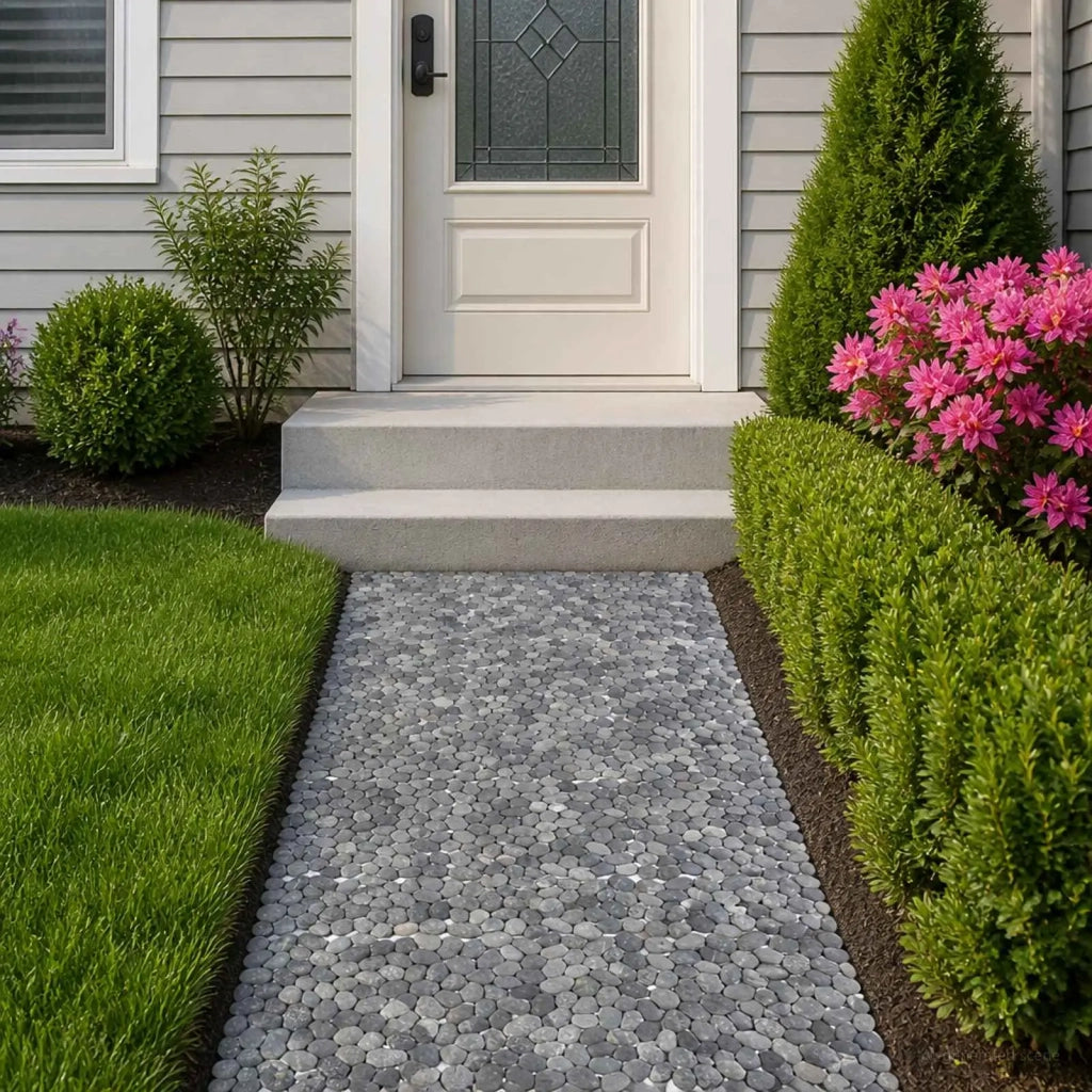 Pavimenti in ciottoli Grigio 30 x 30 cm Ciottolo Fluviale 42033532