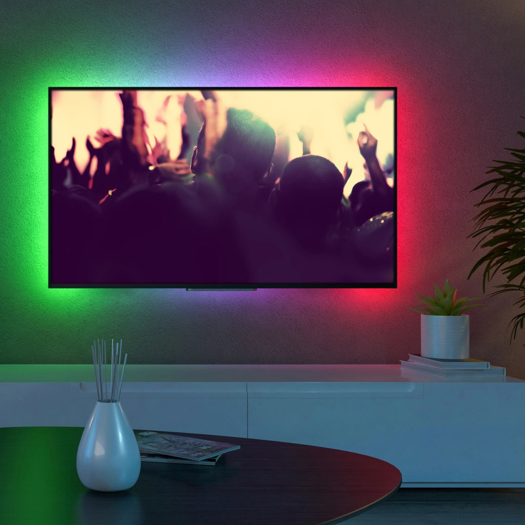 Striscia LED RGBW-TV 2x1m USB5V telecomando musica Polux