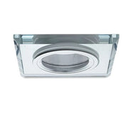 Faretto incasso quadrato vetro cromo GU10 35W Eko-Light