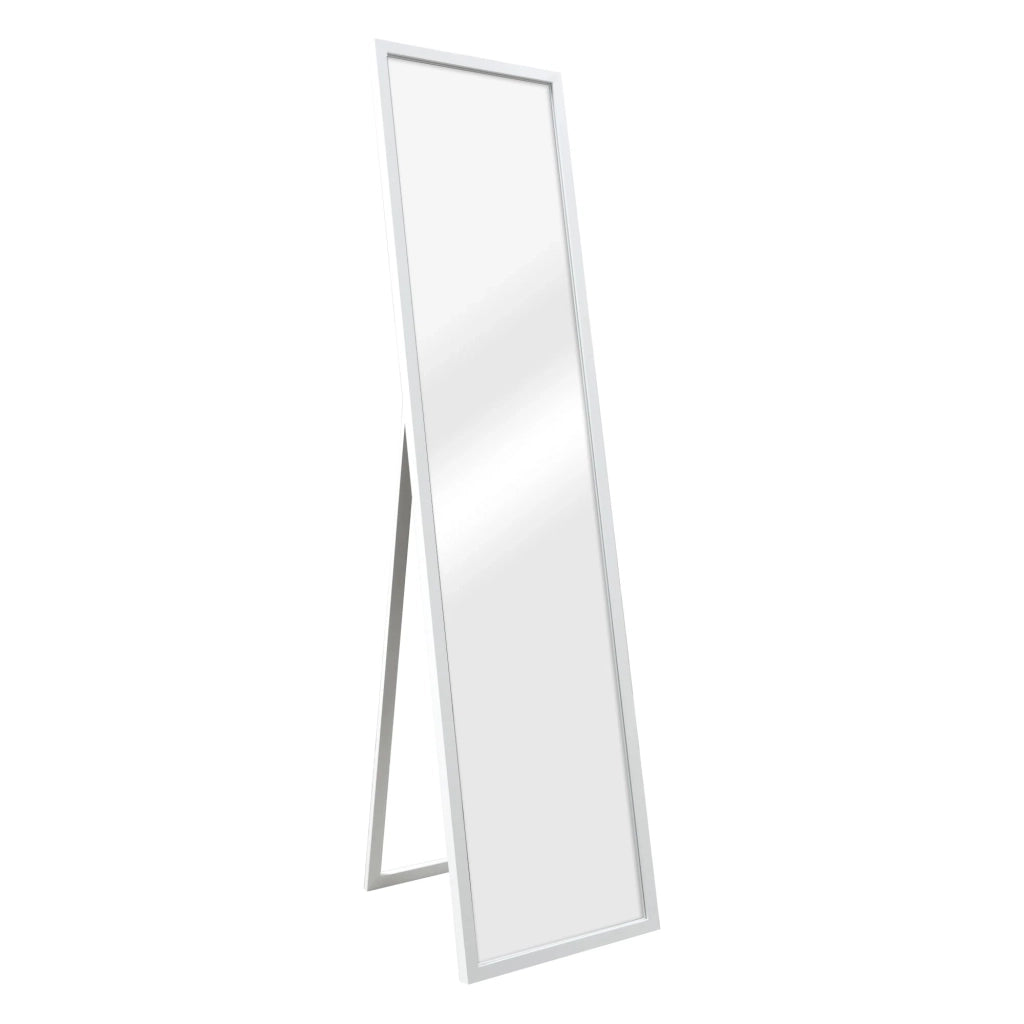 Specchio a figura intera inclinabile 150 x 35 cm bianco 03_0007973