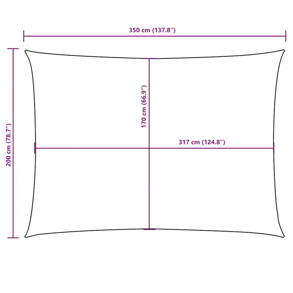 Vela Ombreggiante-Parasole a vela Oxford Rettangolare 2x3,5 m Beige