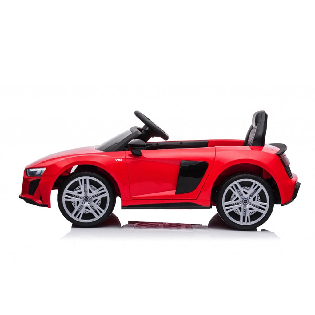 Macchina Elettrica per Bambini 12V Licenza Ufficiale Audi R8 New Spyder con Telecomando e Sedile in pelle Rosso