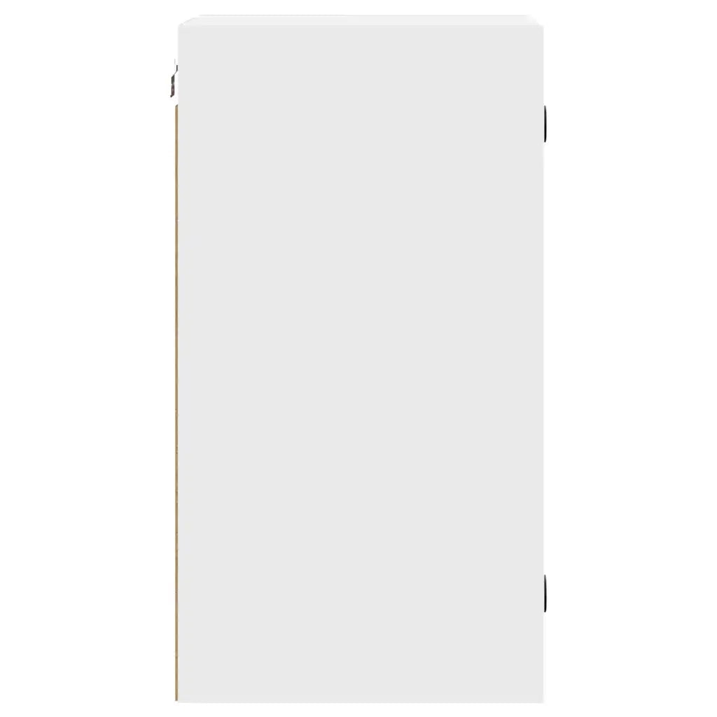 Armadietto a Muro | Mobile a Muro con Ante in Vetro Bianco 35x37x68,5 cm