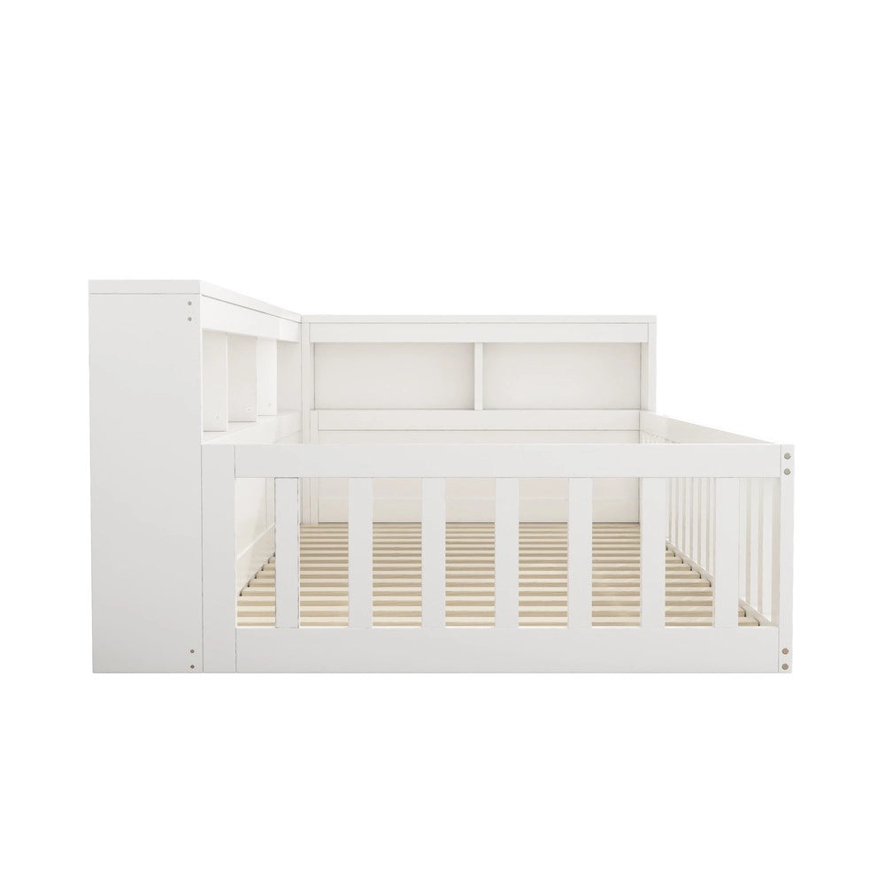 Divano Letto con Contenitore e Rete a Doghe ¨C MINIMAL ¨C Bianco 90x200