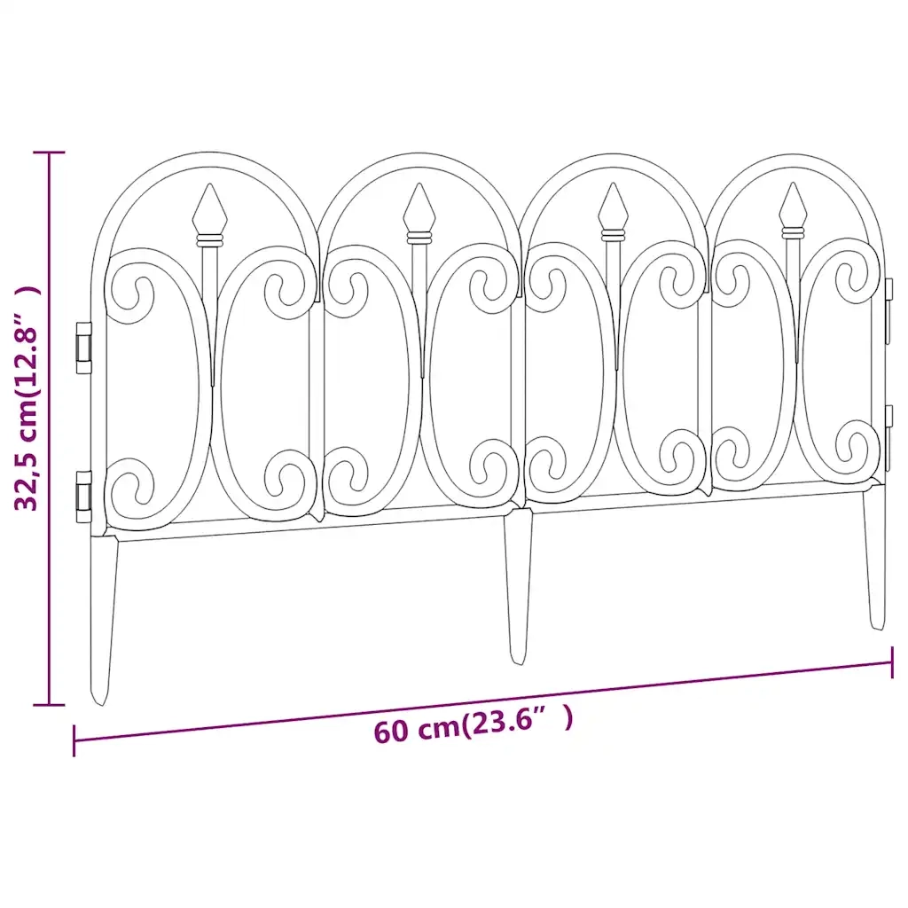 Bordi per Prato 17 pz Neri 10 m in PP CFW9190613