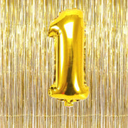 Trade Shop - Palloncino Numero 1 Oro 35cm Elio Decorazione Compleanno Party Festa -