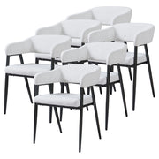 Set Kohlmand di 6 Sedie Imbottite da Sala Pranzo con Rivestimento in Tessuto - Grigio Chiaro [en.casa]