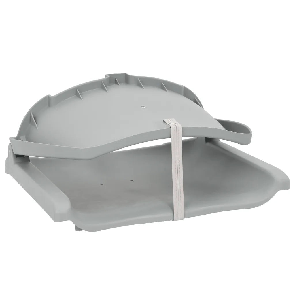 Set Sedile Barca Pieghevole 2pz Senza Cuscino Grigio 48x51x41cm
