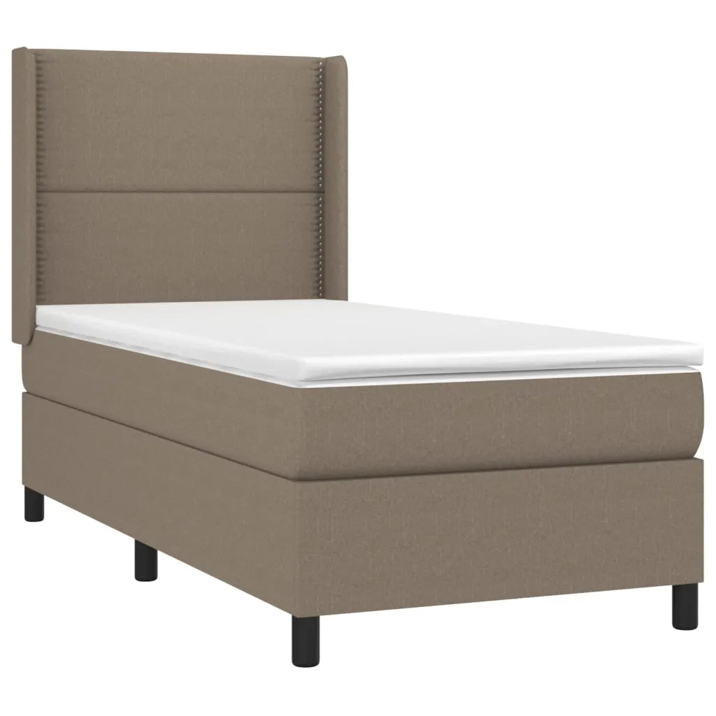 Giroletto a Molle con Materasso Tortora 90x190 cm in Tessuto 3131317