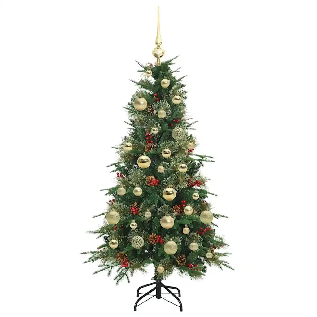 Albero di Natale | Decorazioni natalizie Artificiale con Rami Pieghevoli Verde 120 cm