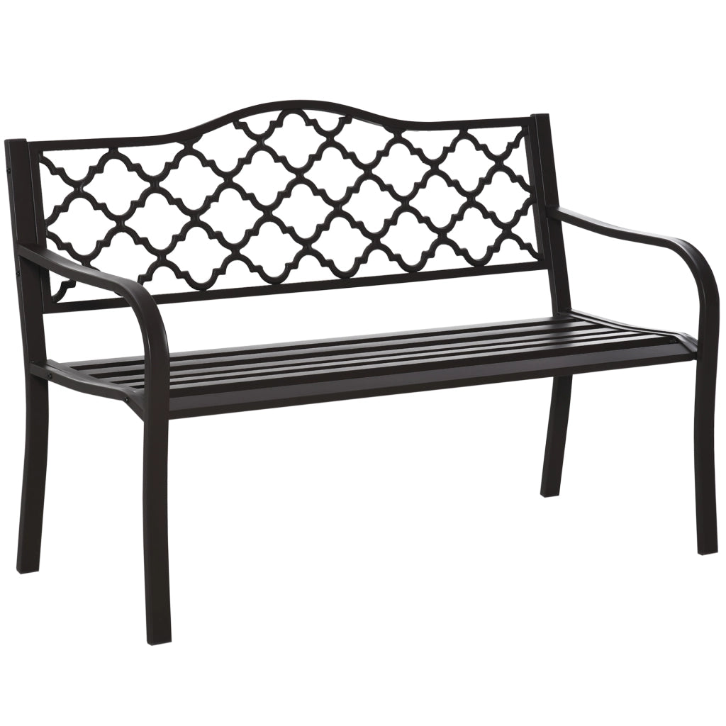 Panchina da Giardino 3 Posti ¨C Zephmum ¨C Grigio Antracite 128x60x89 cm