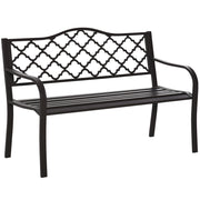 Panchina da Giardino 3 Posti ¨C Zephmum ¨C Grigio Antracite 128x60x89 cm