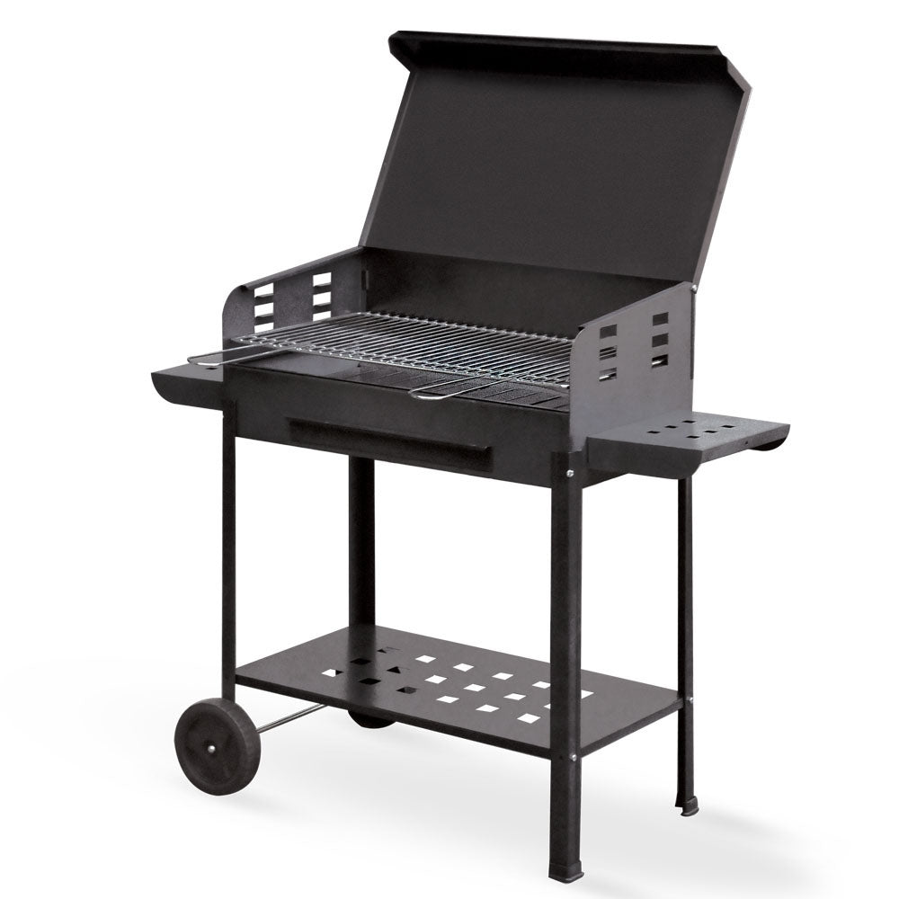 Barbecue a Carbone Carbonella 60x40cm con Griglia Regolabile su 3 Livelli Bauer