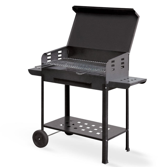 Barbecue a Carbone Carbonella 60x40cm con Griglia Regolabile su 3 Livelli Bauer