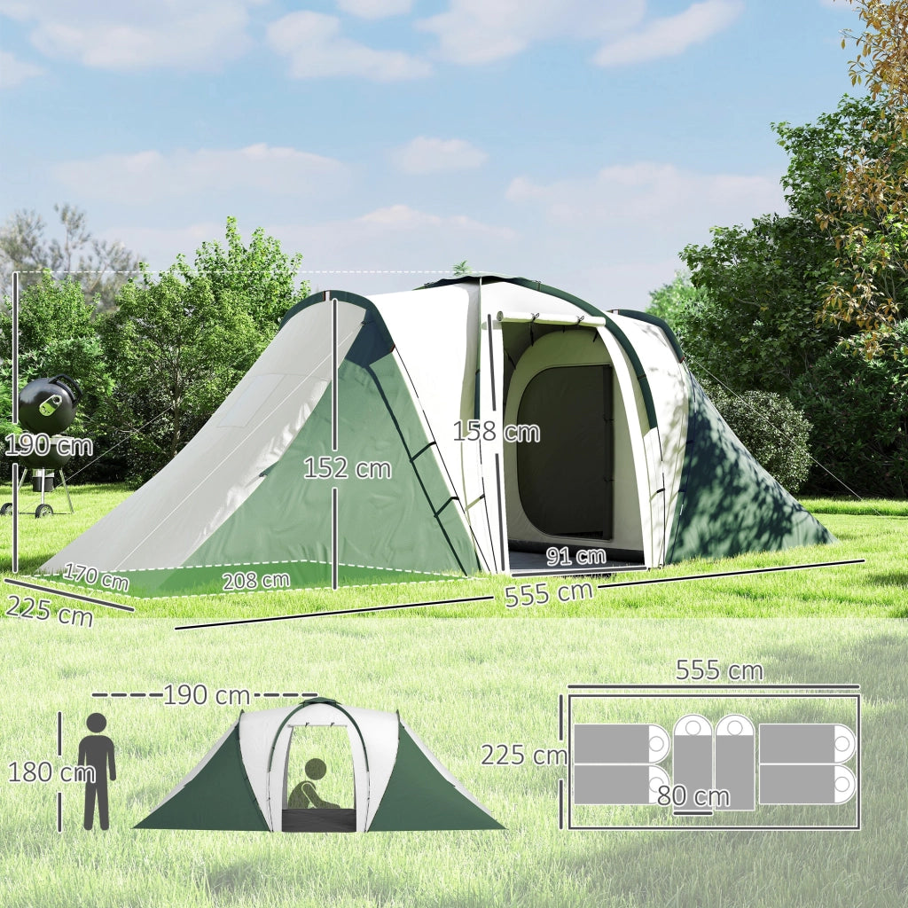 Tenda da campeggio 4-6 persone impermeabile ¨C zephmum ¨C 555x225x190 cm